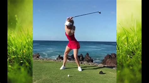 best female golf swings videos.